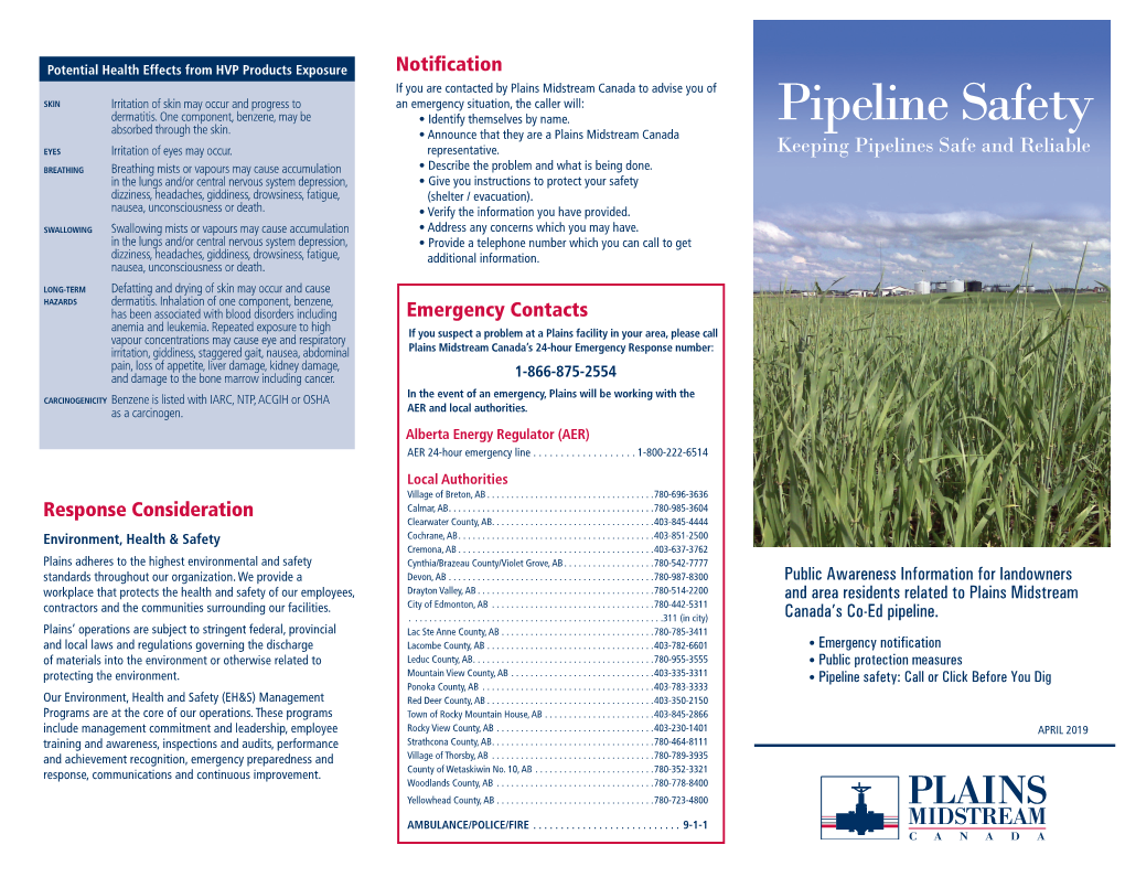 Pipeline Safety Absorbed Through the Skin