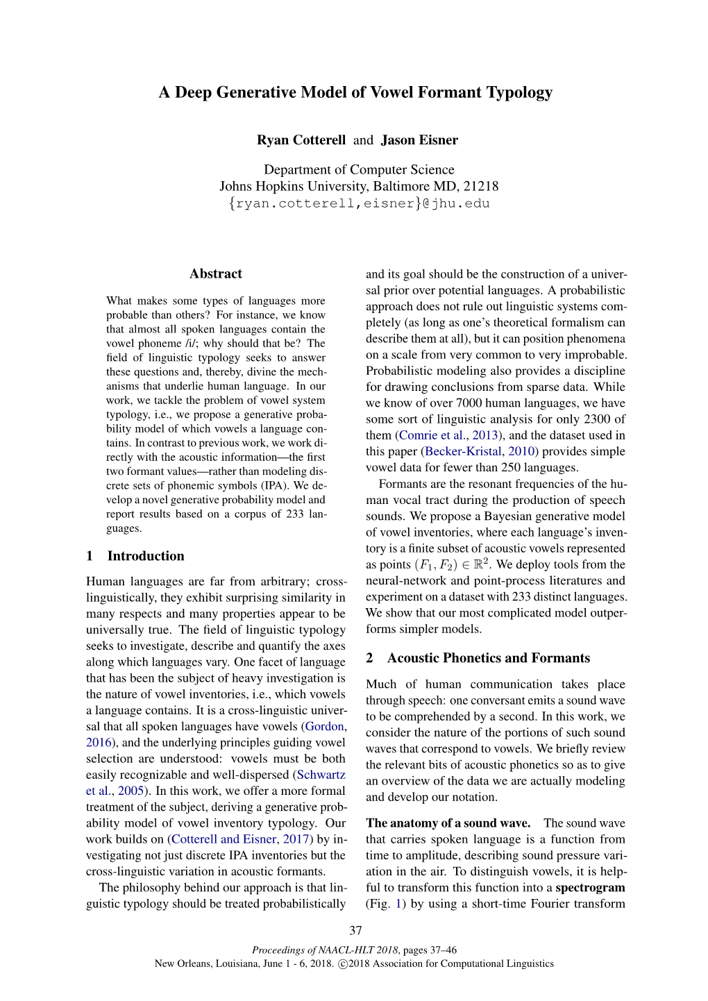 A Deep Generative Model of Vowel Formant Typology