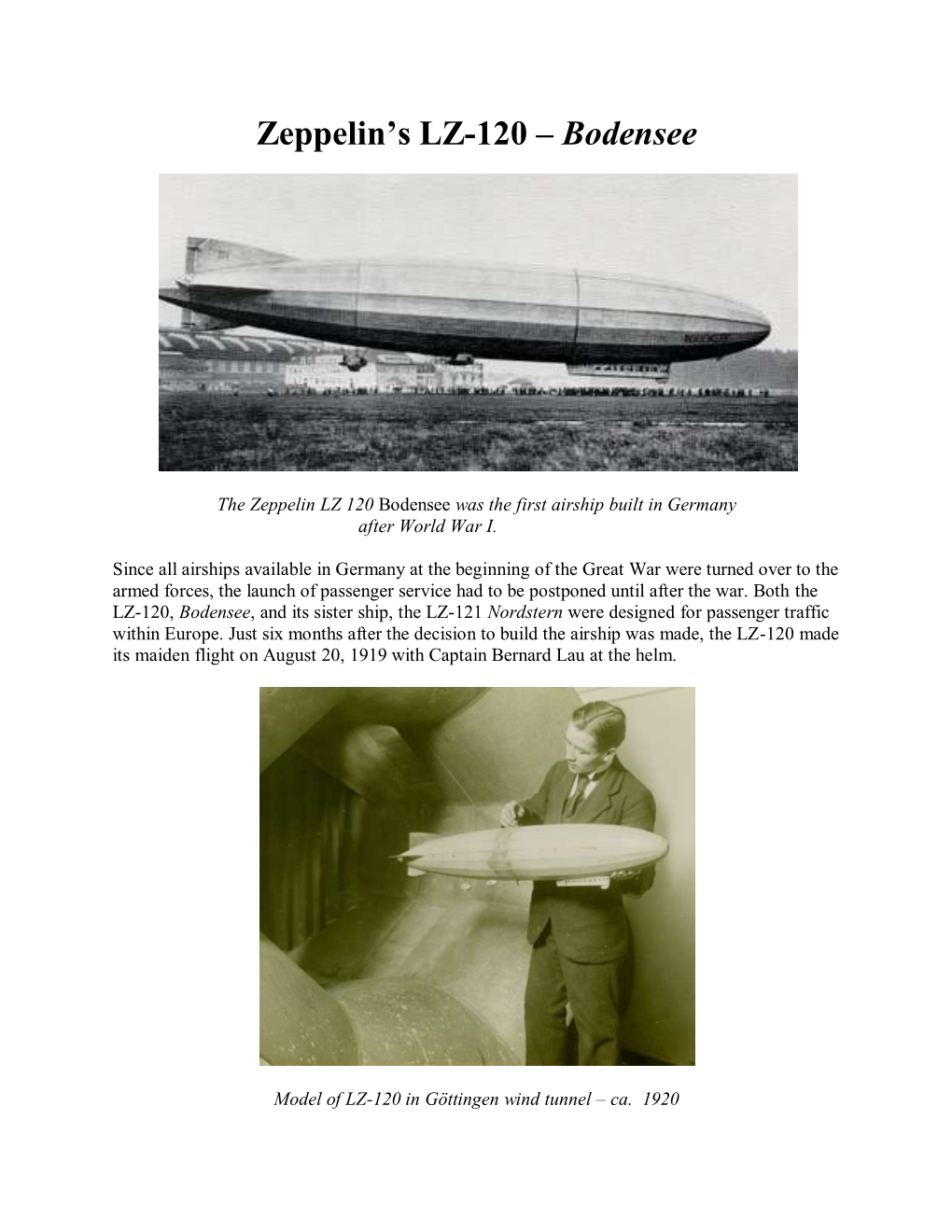 Zeppelin's LZ-120 – Bodensee