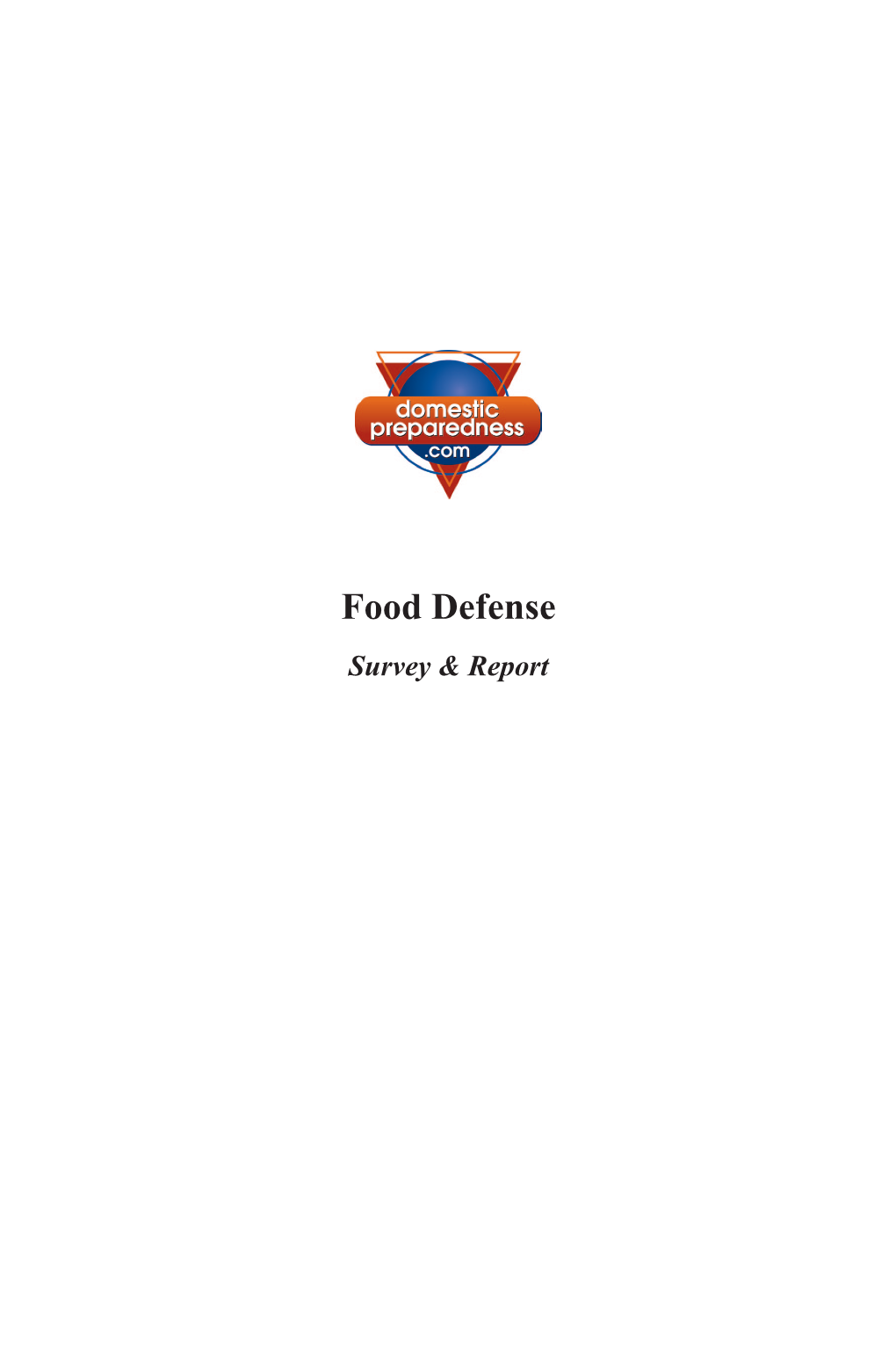 Food Defense Survey & Report