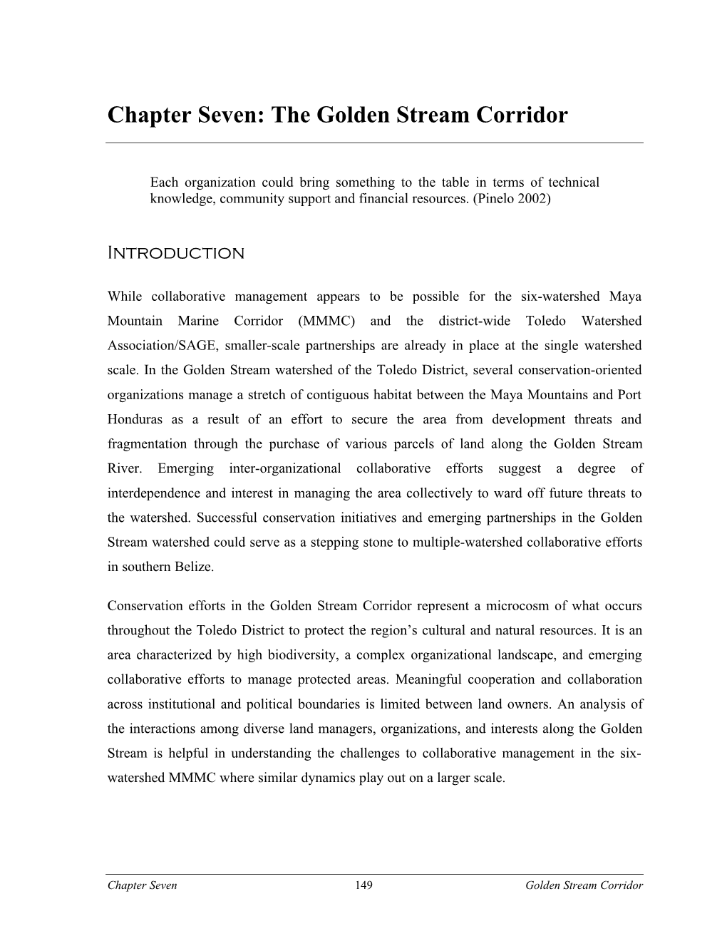 Chapter Seven: the Golden Stream Corridor