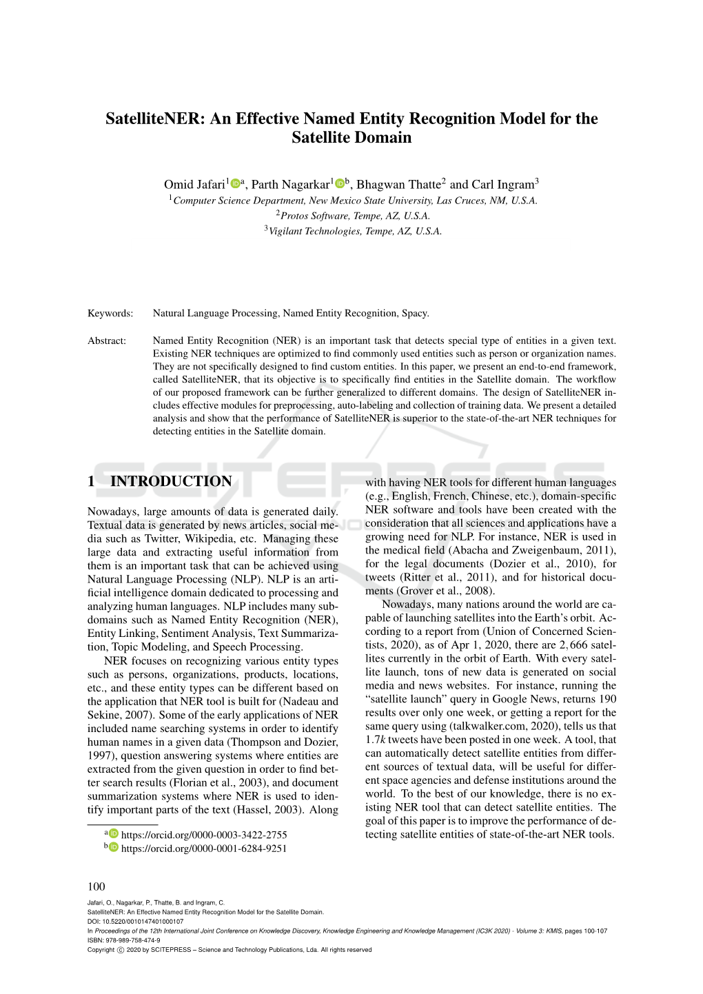 Satellitener: an Effective Named Entity Recognition Model for the Satellite Domain