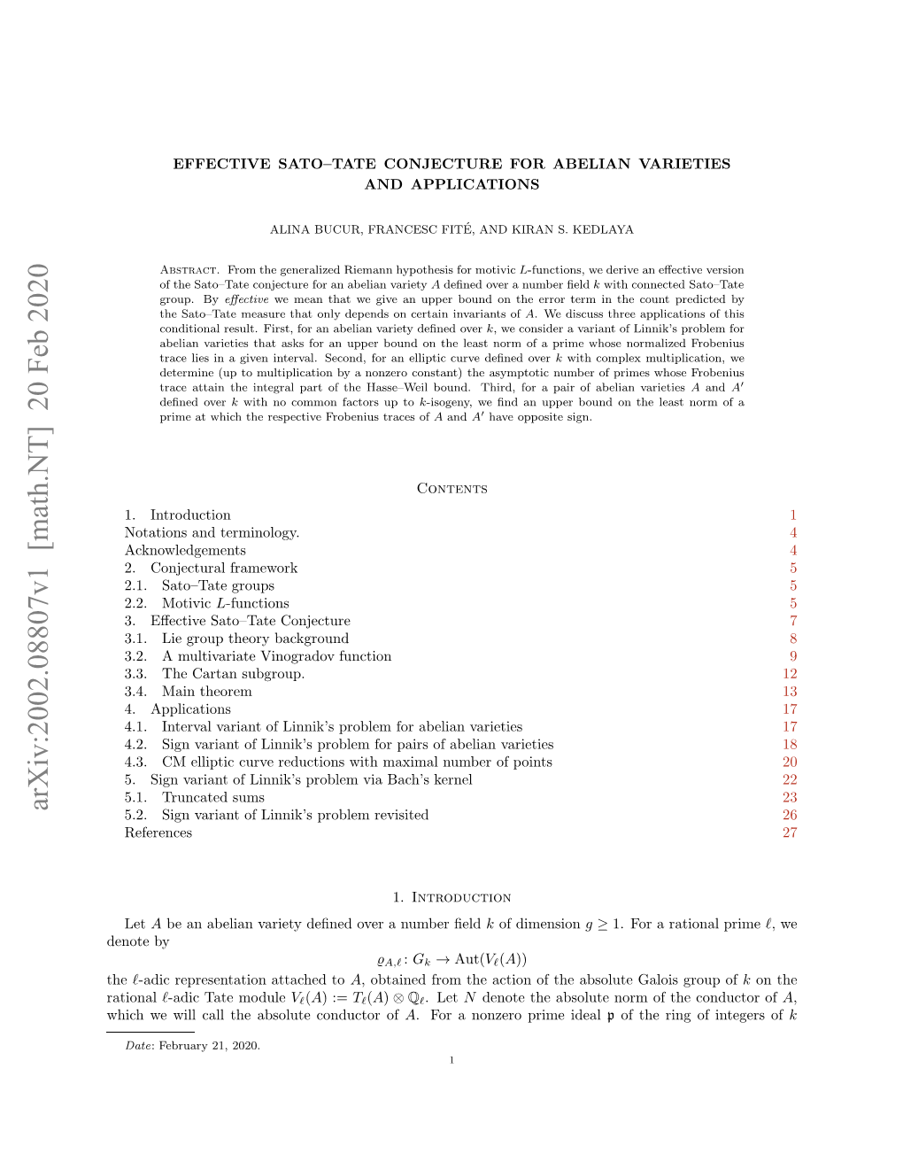 Effective Sato-Tate Conjecture for Abelian Varieties and Applications