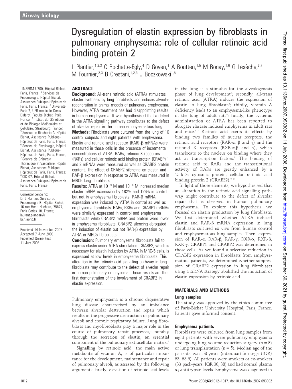 Role of Cellular Retinoic Acid Binding Protein 2