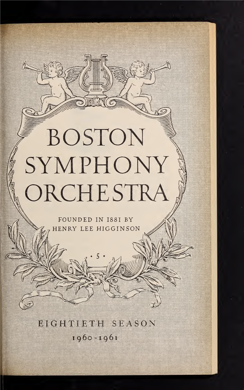 Boston Symphony Orchestra Concert Programs, Season 80, 1960-1961, Subscription