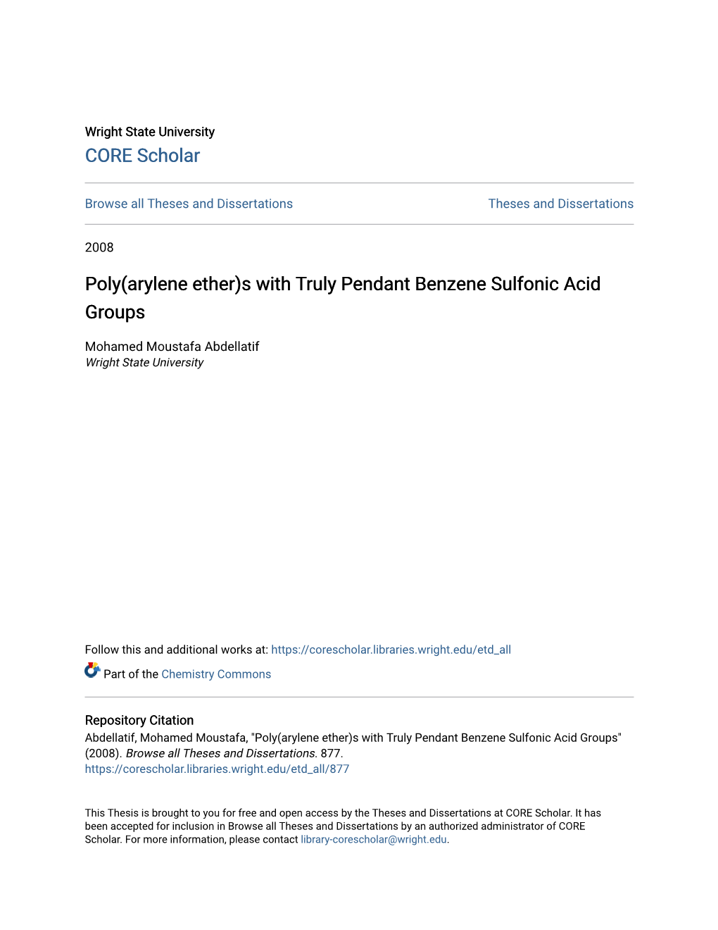 Poly(Arylene Ether)S with Truly Pendant Benzene Sulfonic Acid Groups