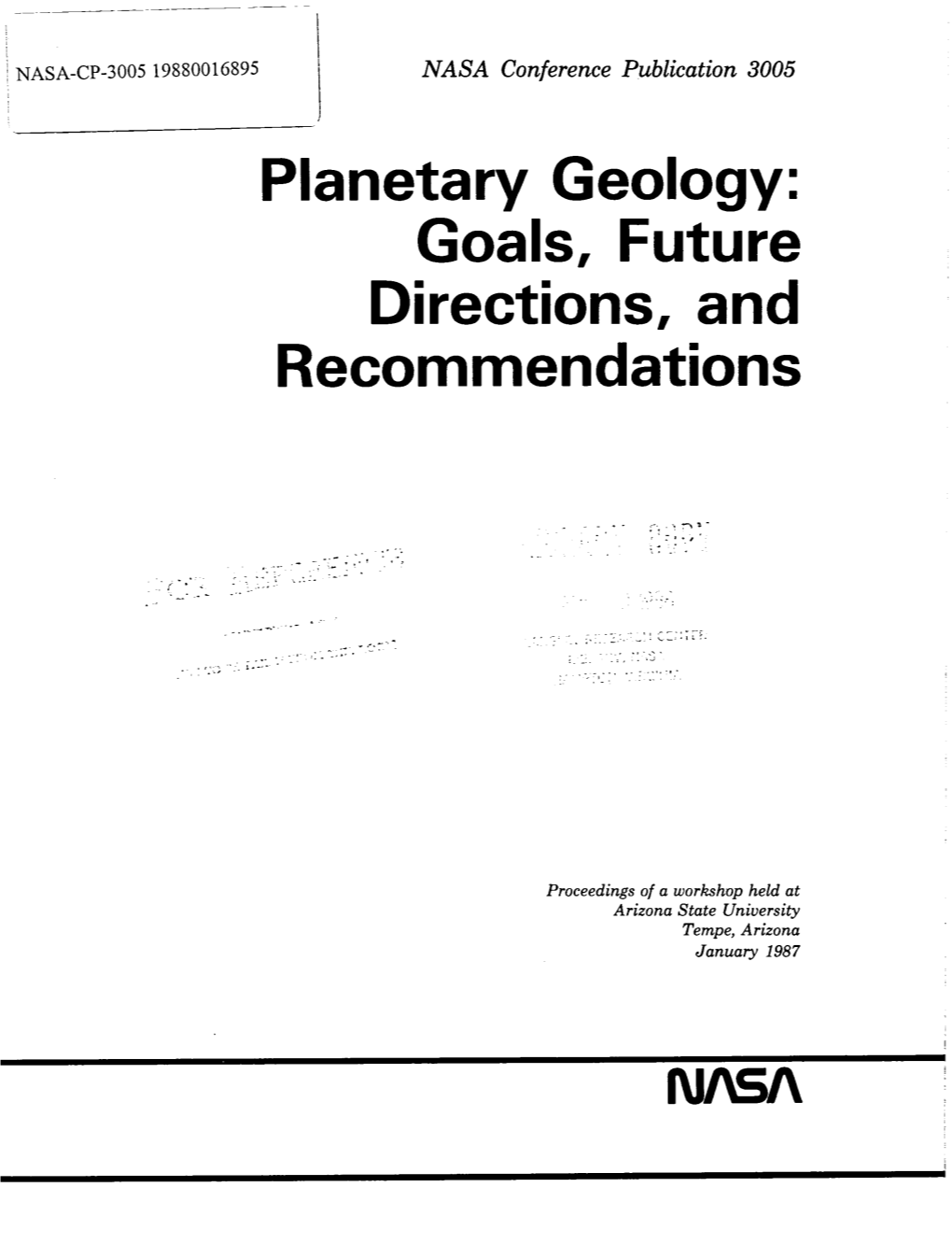 Planetary Geology: Goals, Future Directions, and Recommendations