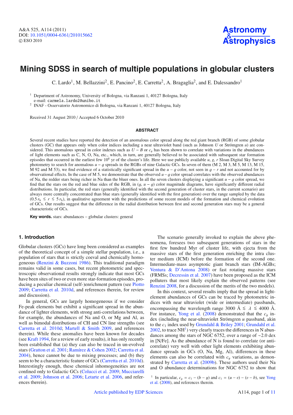 Mining SDSS in Search of Multiple Populations in Globular Clusters