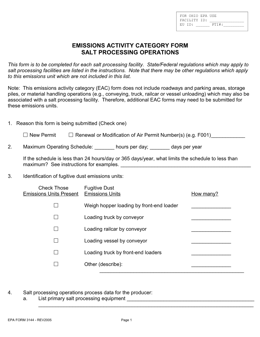 Emissions Activity Category Form s3