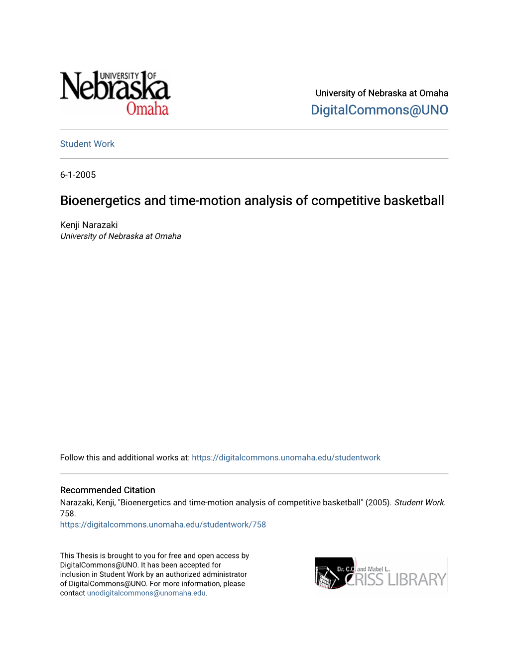 Bioenergetics and Time-Motion Analysis of Competitive Basketball