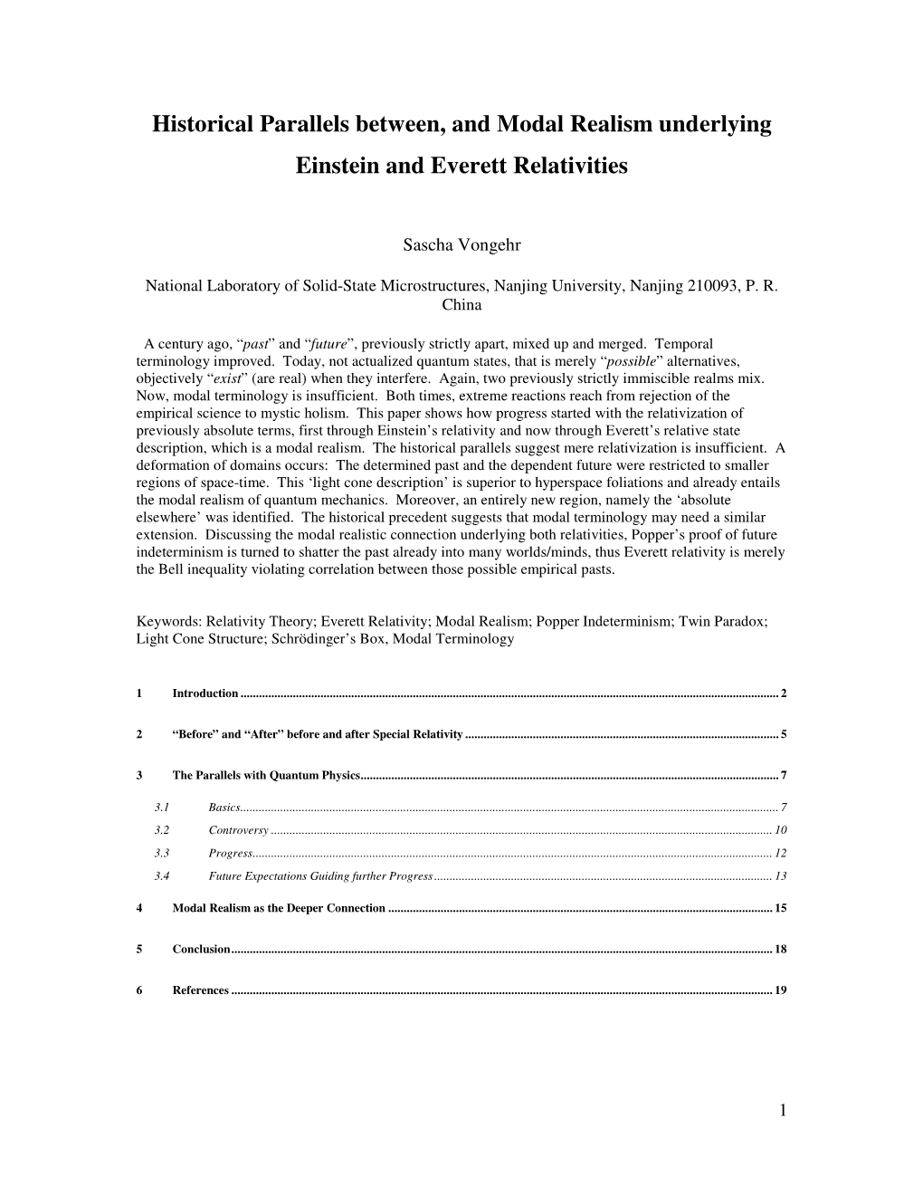 Historical Parallels Between, and Modal Realism Underlying Einstein and Everett Relativities