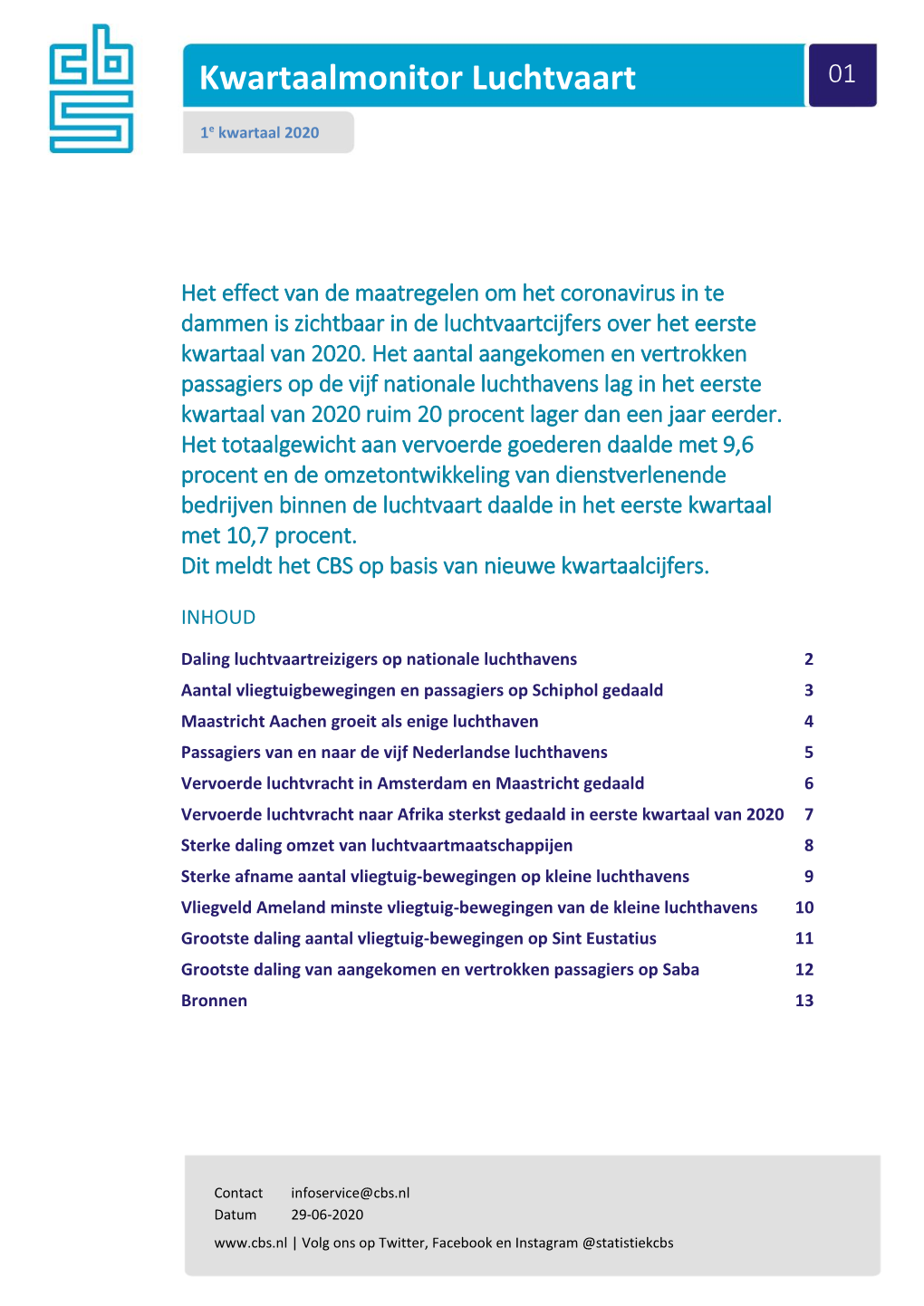 Luchtvaart, 1E Kwartaal 2020