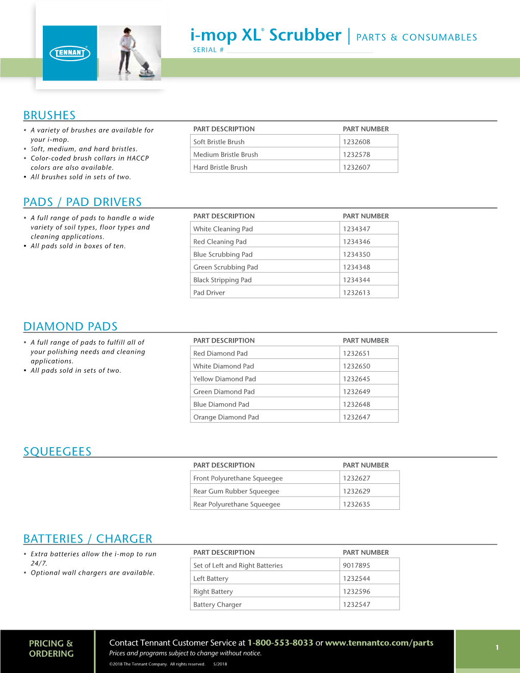 I-Mop XL Parts and Consumables