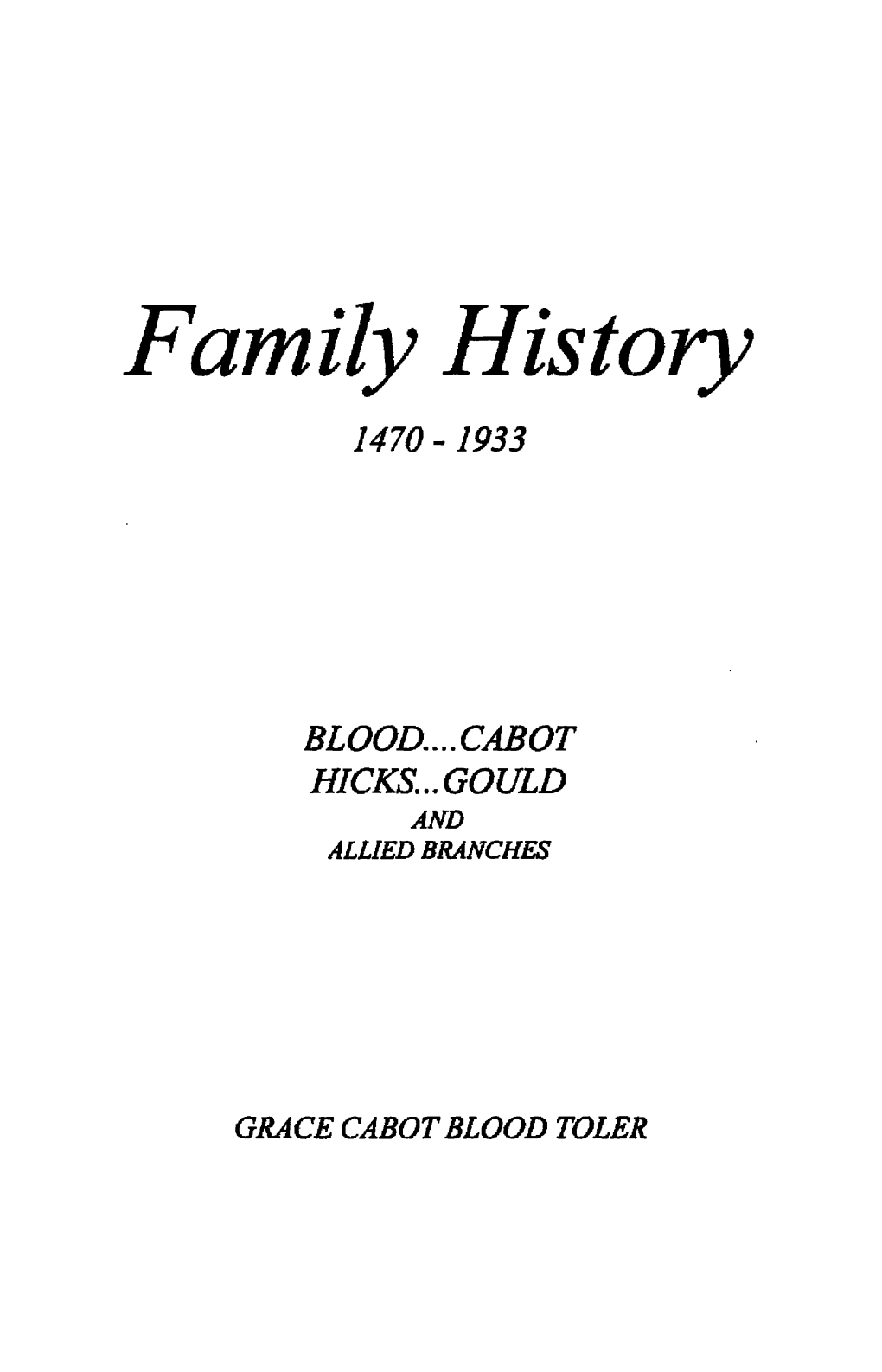 (Goff) Genealogy