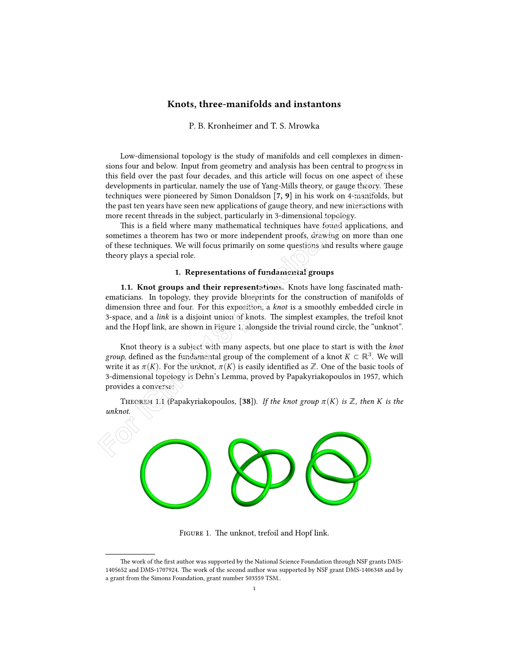 Knots, Three-Manifolds and Instantons