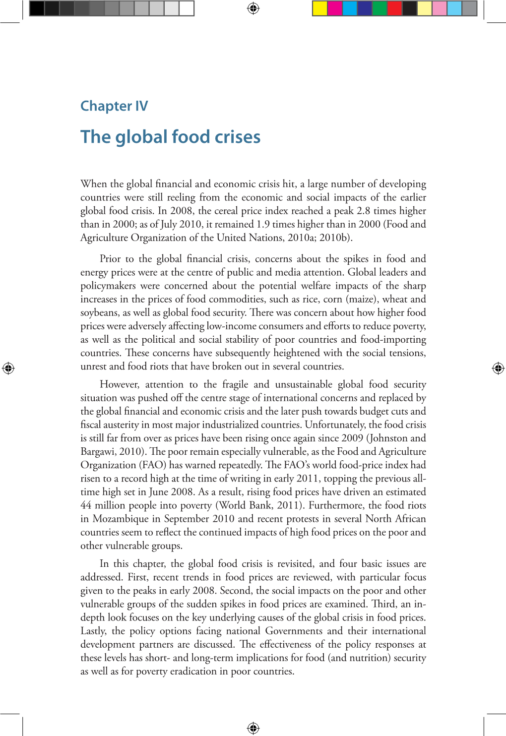 Chapter IV the Global Food Crises