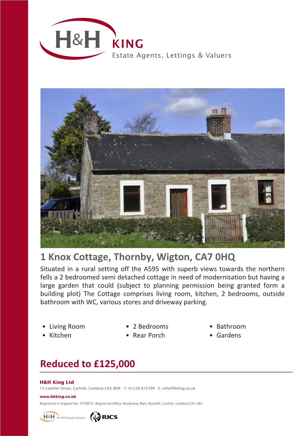 1 Knox Cottage, Thornby, Wigton, CA7