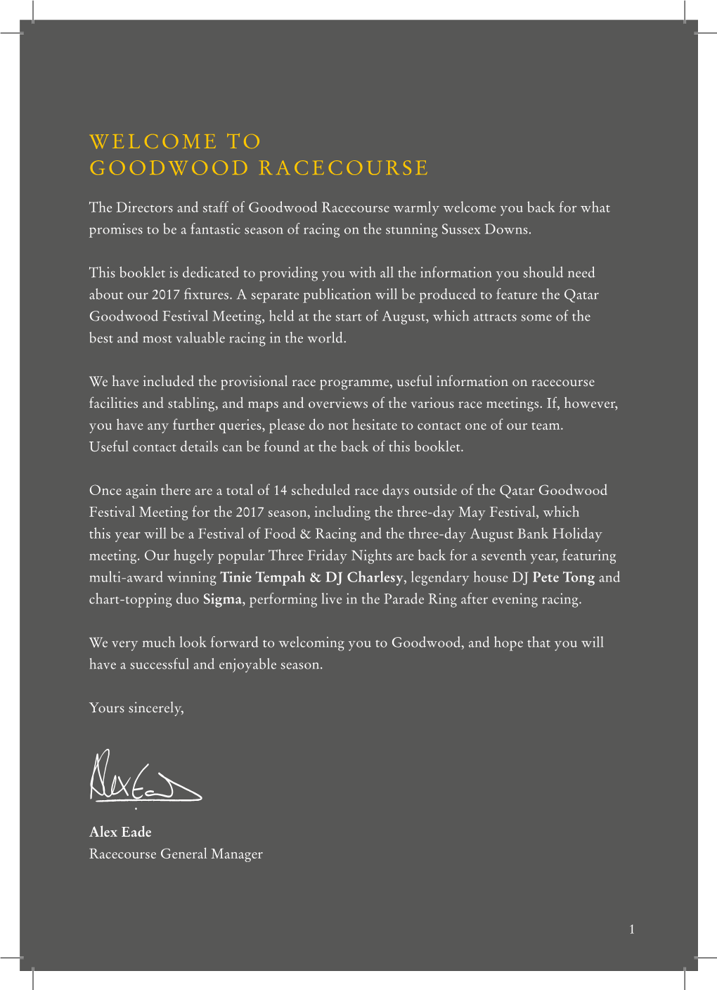 Welcome to Goodwood Racecourse