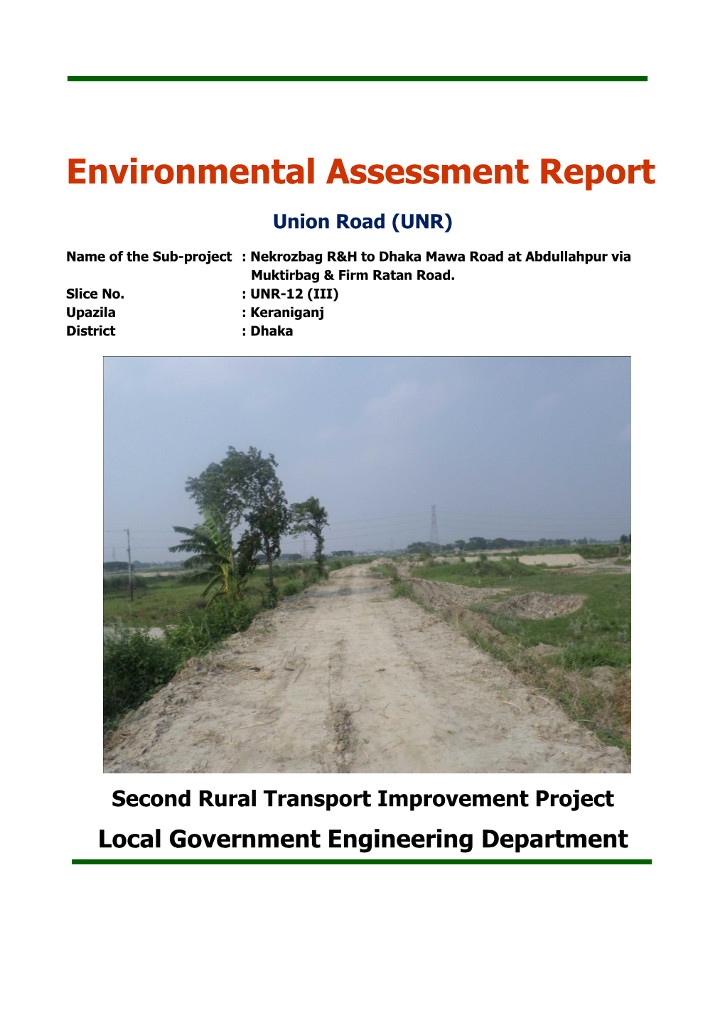 Environmental Assessment Report