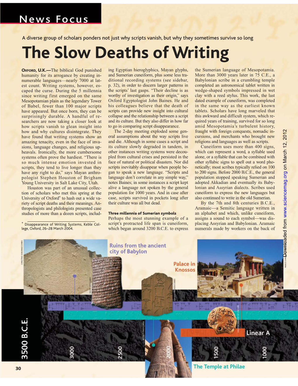 The Slow Deaths of Writing