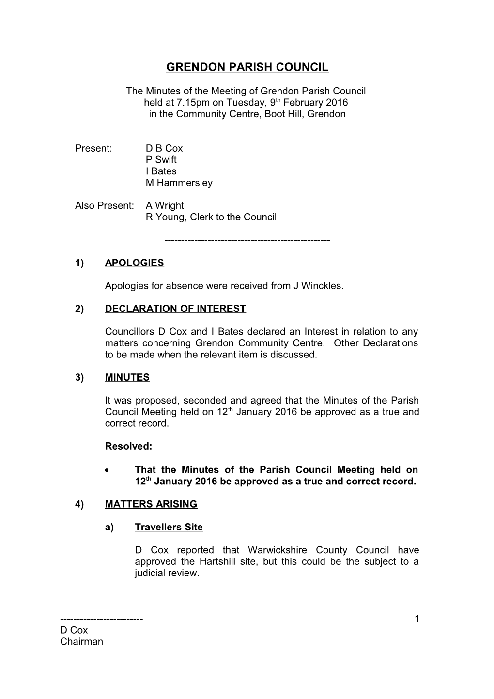 Grendon Parish Council