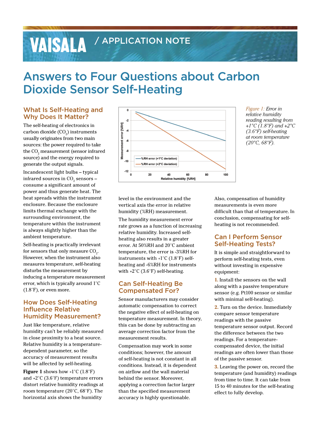 Answers to Four Questions About Carbon Dioxide Sensor Self-Heating