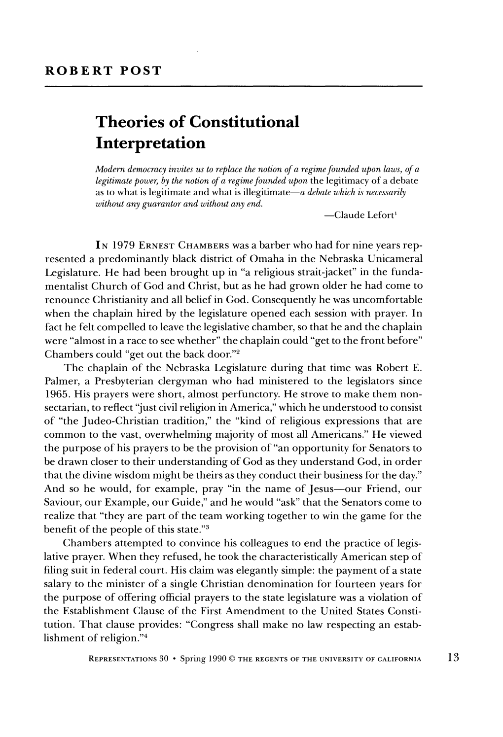 Theories of Constitutional Interpretation