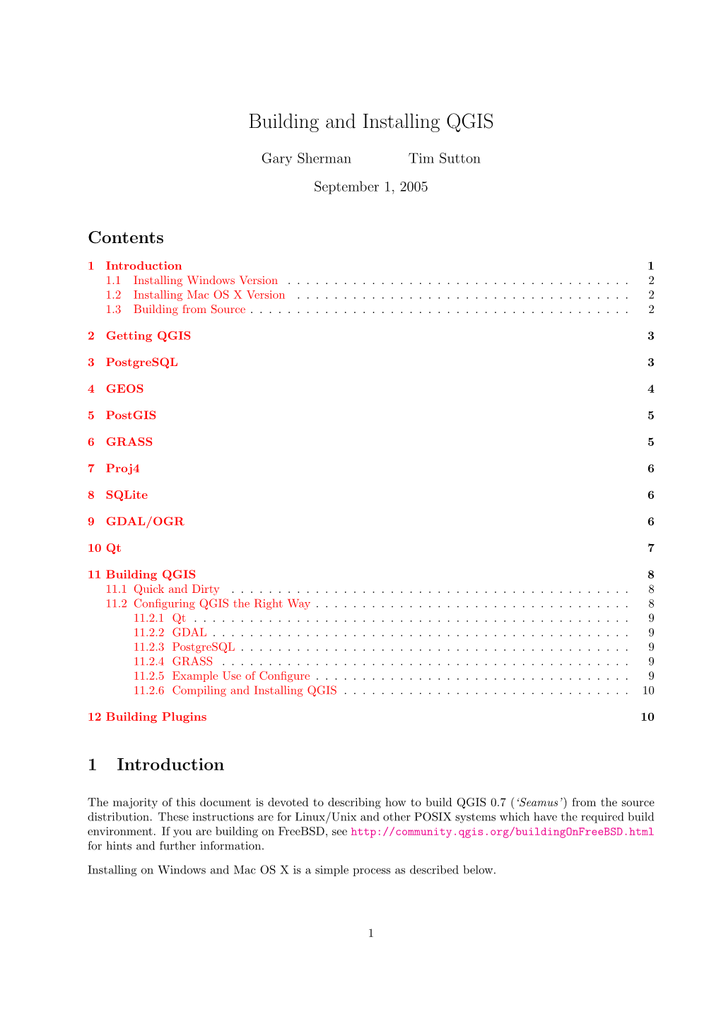 Building and Installing QGIS