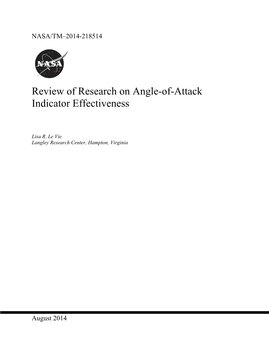 Review of Research on Angle-Of-Attack Indicator Effectiveness