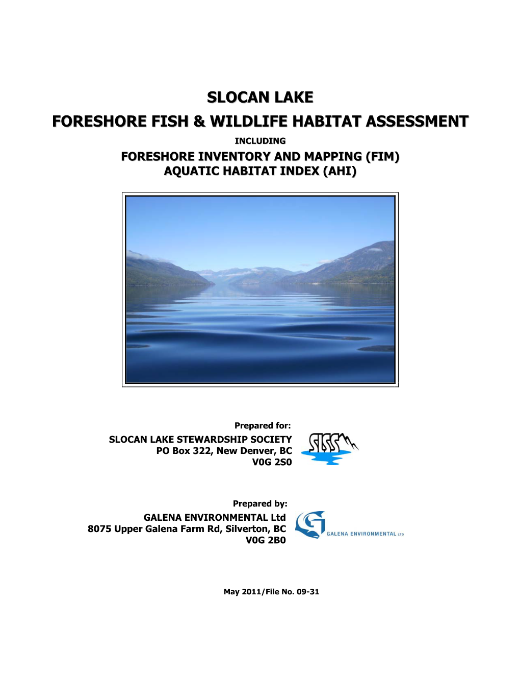 Slocan Lake Foreshore Fish & Wildlife