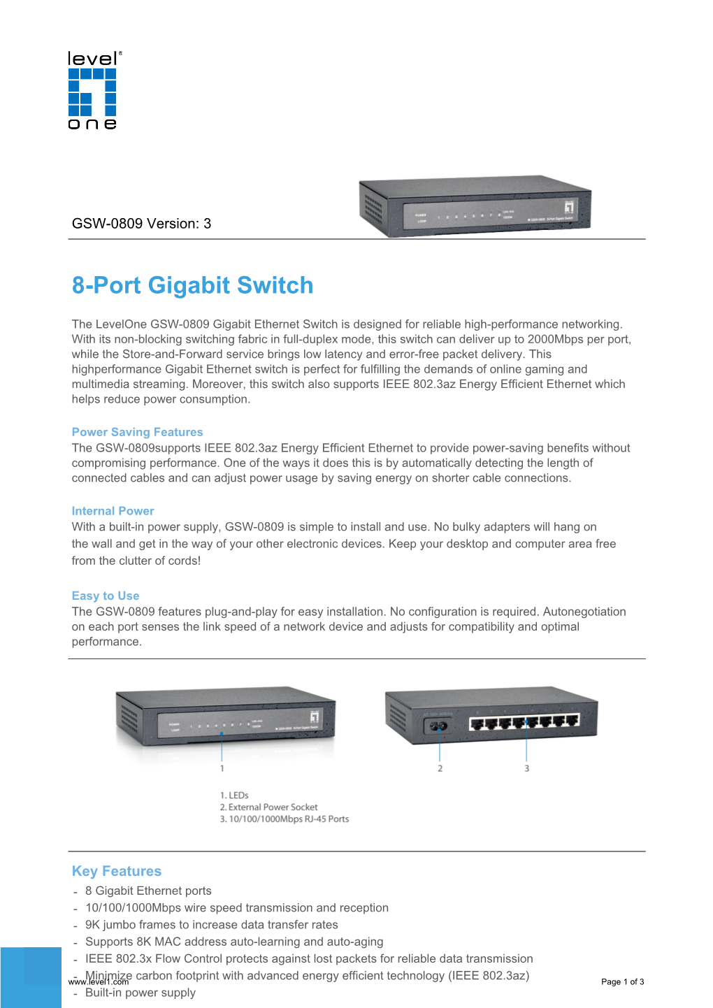 8-Port Gigabit Switch
