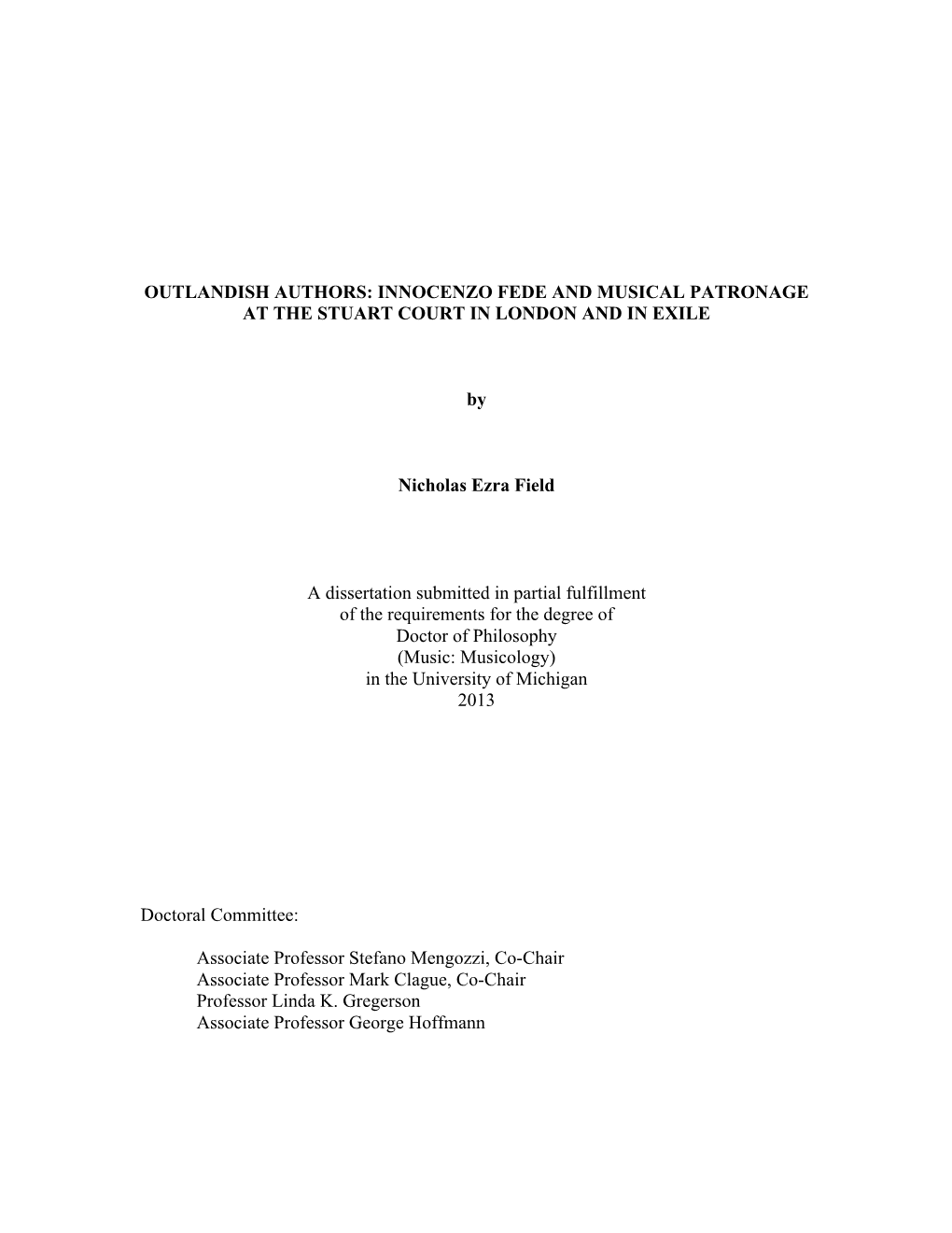 Field Dissertation 4