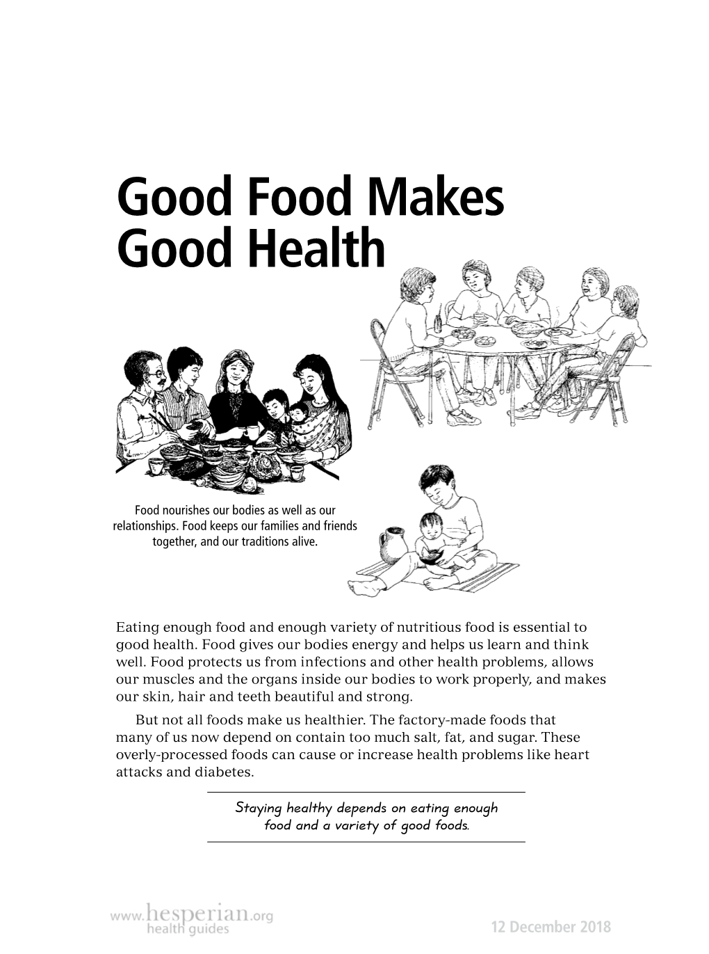 Good Food Makes Good Health