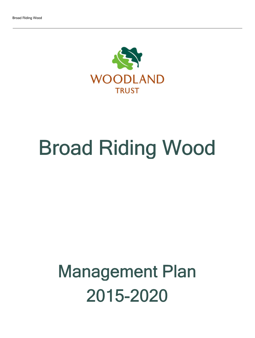 Broad Riding Wood
