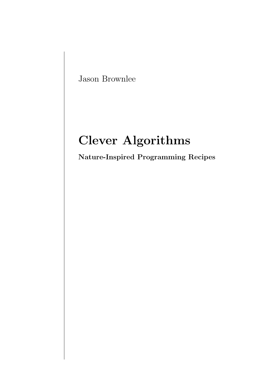 Clever Algorithms Nature-Inspired Programming Recipes Ii