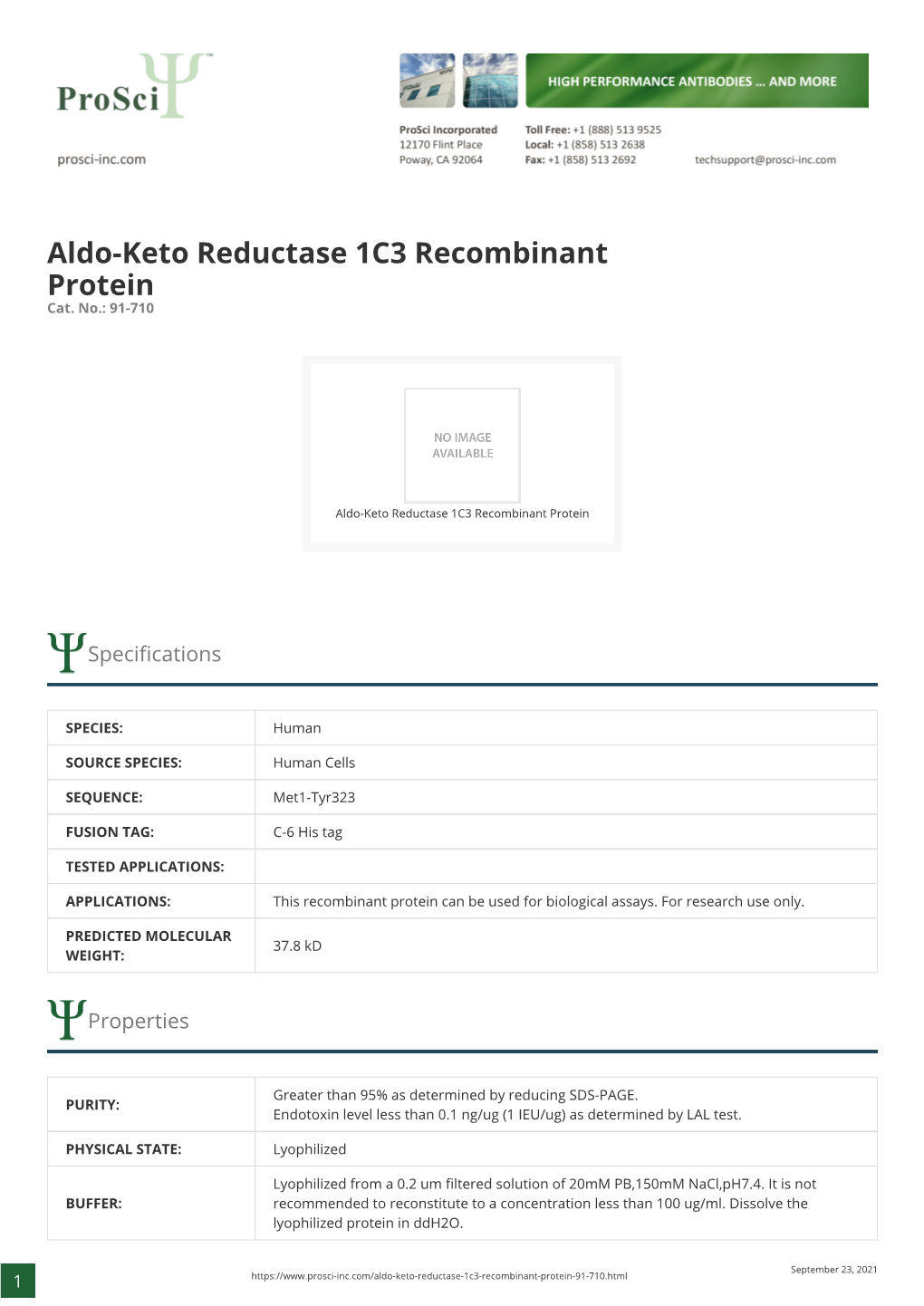 Aldo-Keto Reductase 1C3 Recombinant Protein Cat