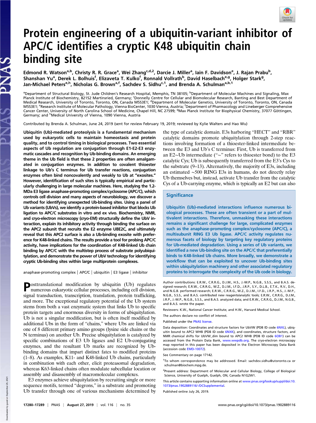 Protein Engineering of a Ubiquitin-Variant Inhibitor of APC/C Identifies a Cryptic K48 Ubiquitin Chain Binding Site