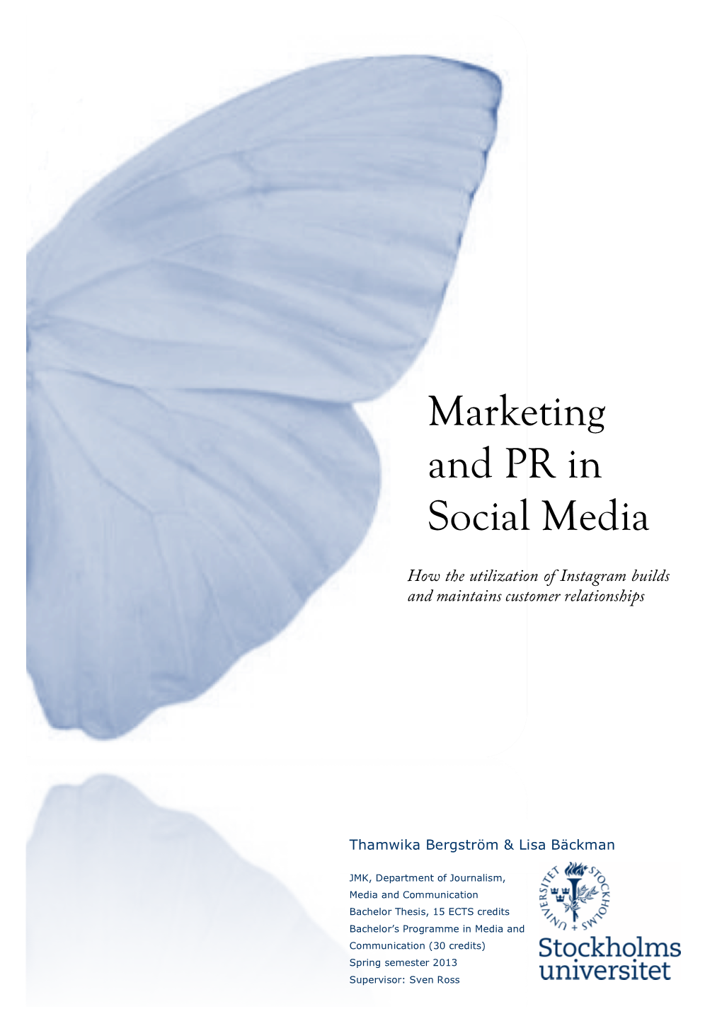 Marketing and PR in Social Media