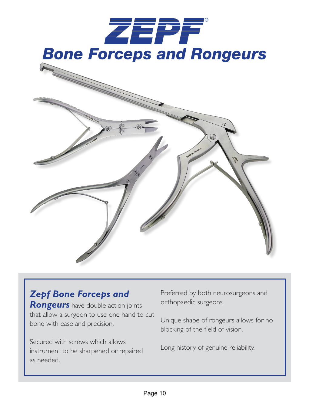 Bone Forceps and Rongeurs