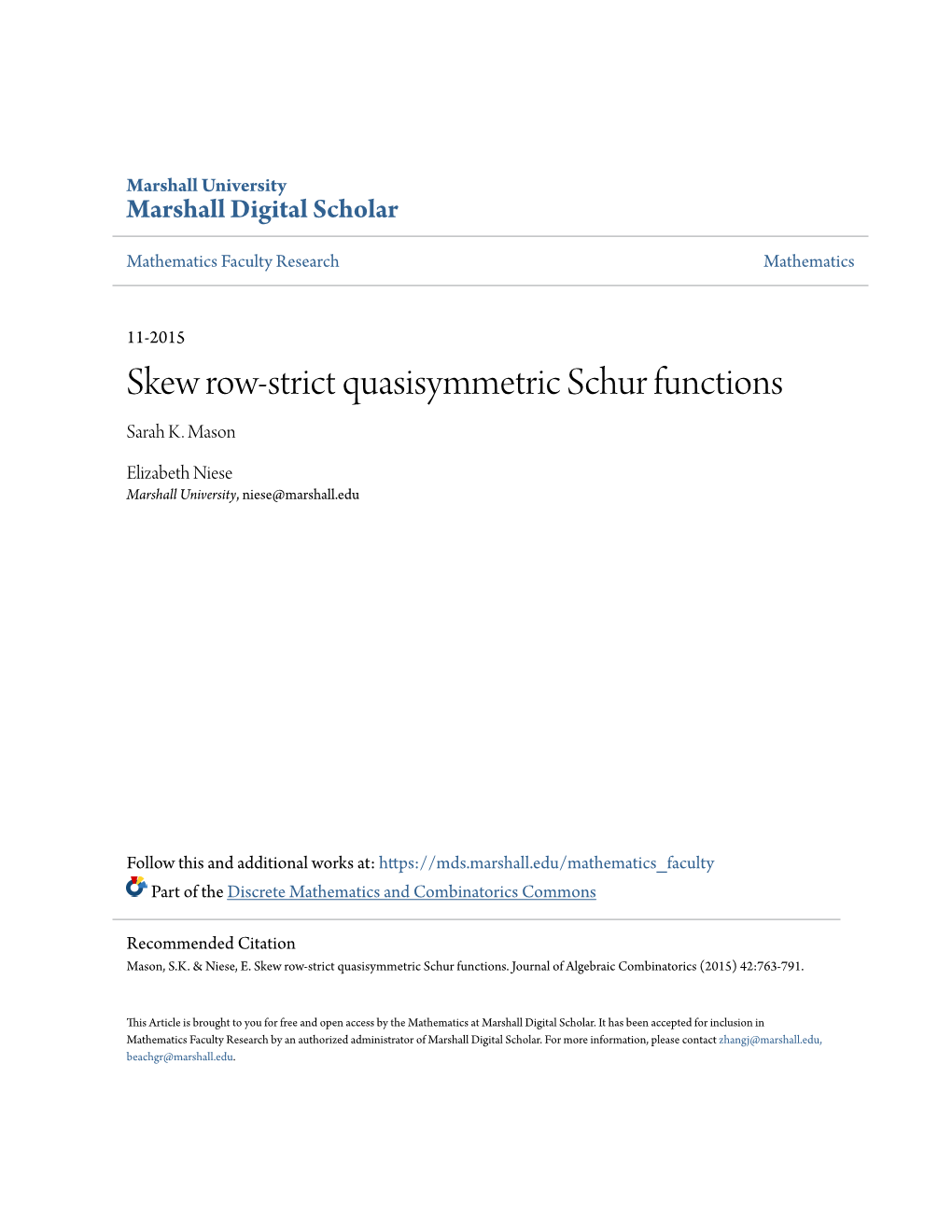 Skew Row-Strict Quasisymmetric Schur Functions Sarah K