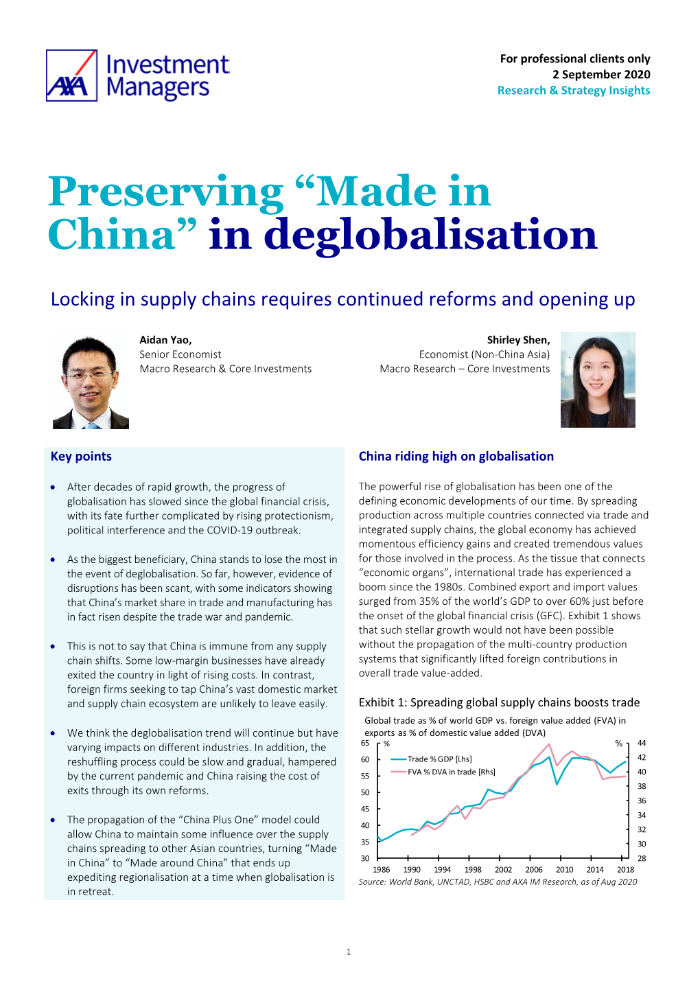 “Made in China” in Deglobalisation