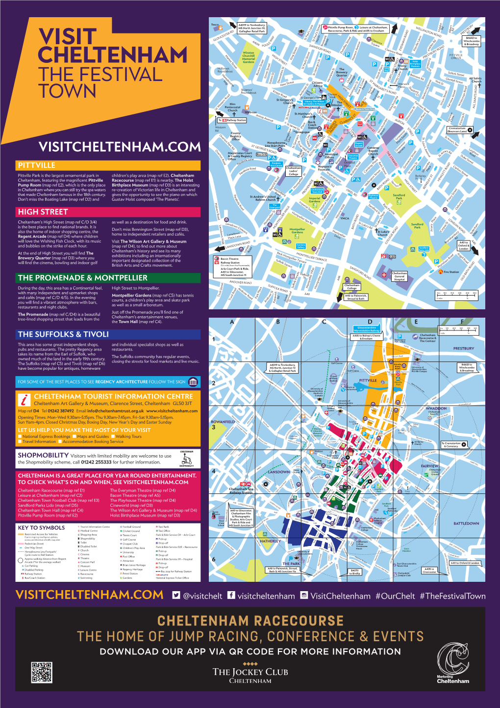 Cheltenham Racecourse (Map Ref E1) the Everyman Theatre (Map Ref D4) D H M B E Lk R S a Park Priory Th D Ed