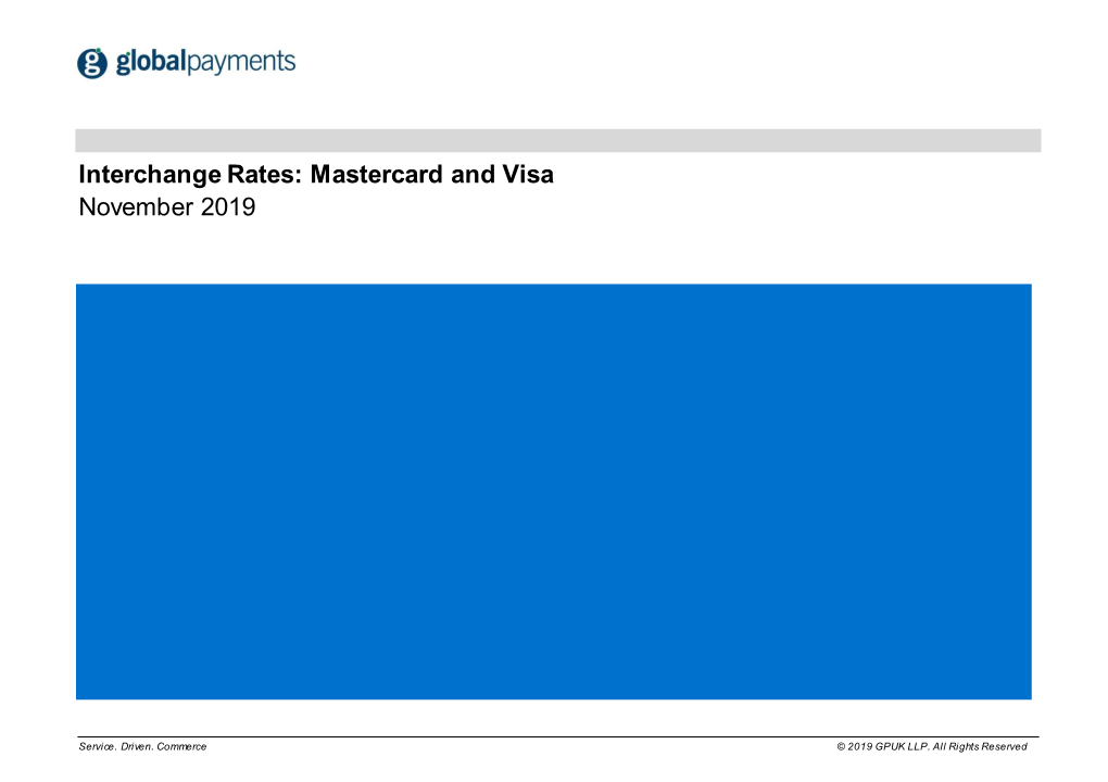 Interchange Rates: Mastercard and Visa November 2019