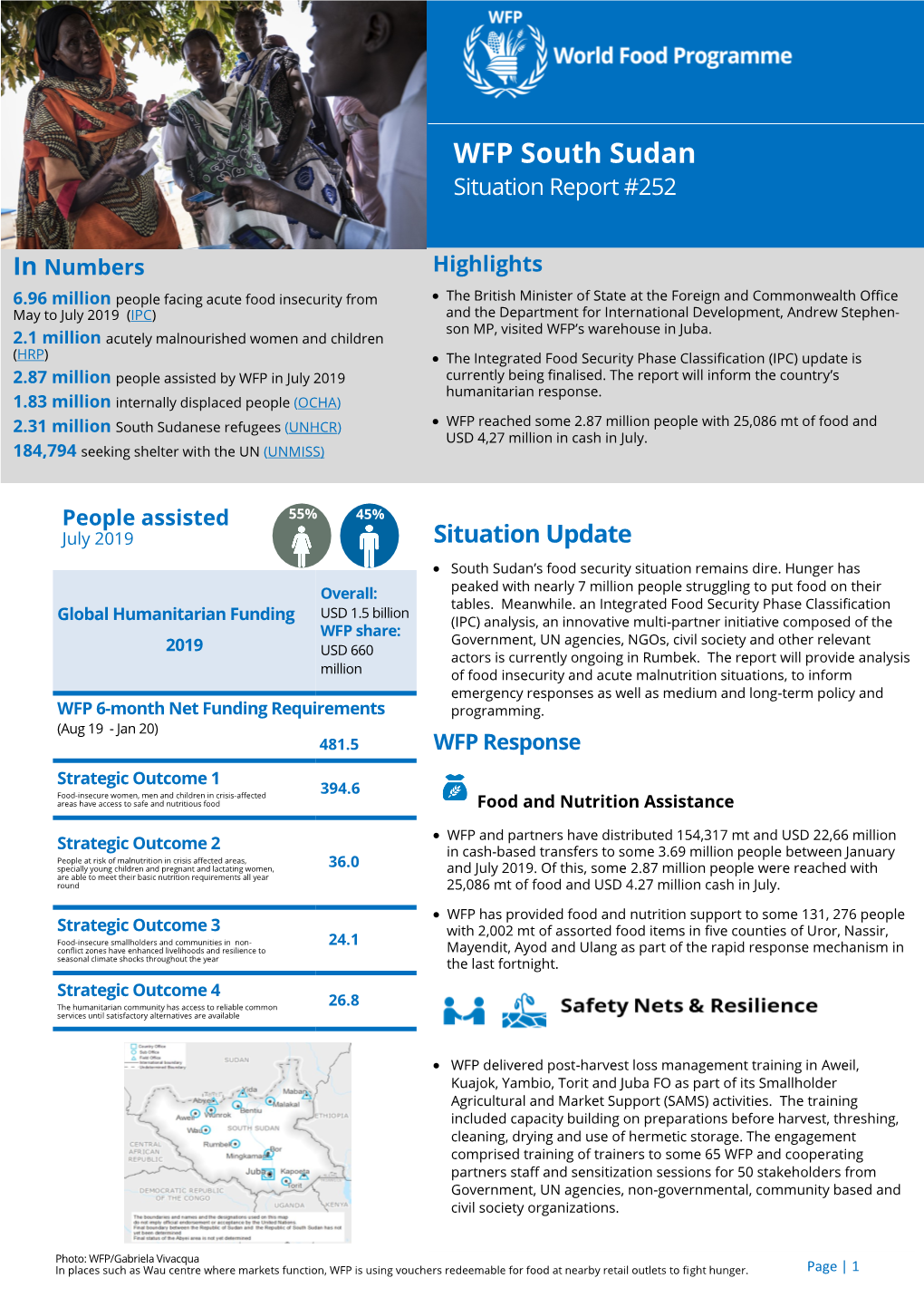 WFP South Sudan Situation Report #252