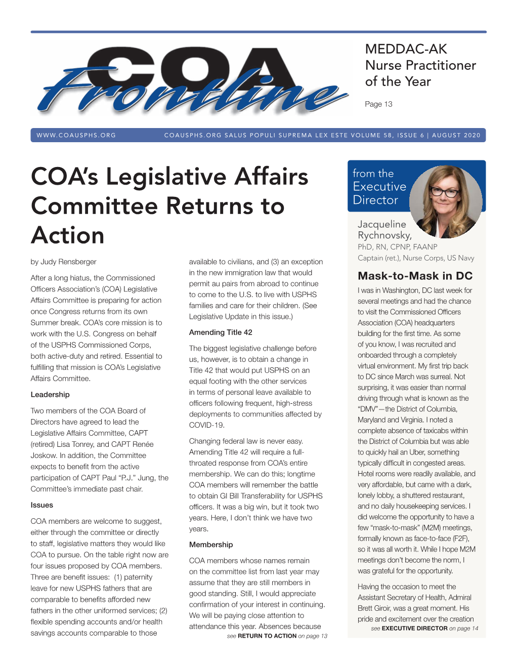 COA's Legislative Affairs Committee Returns to Action