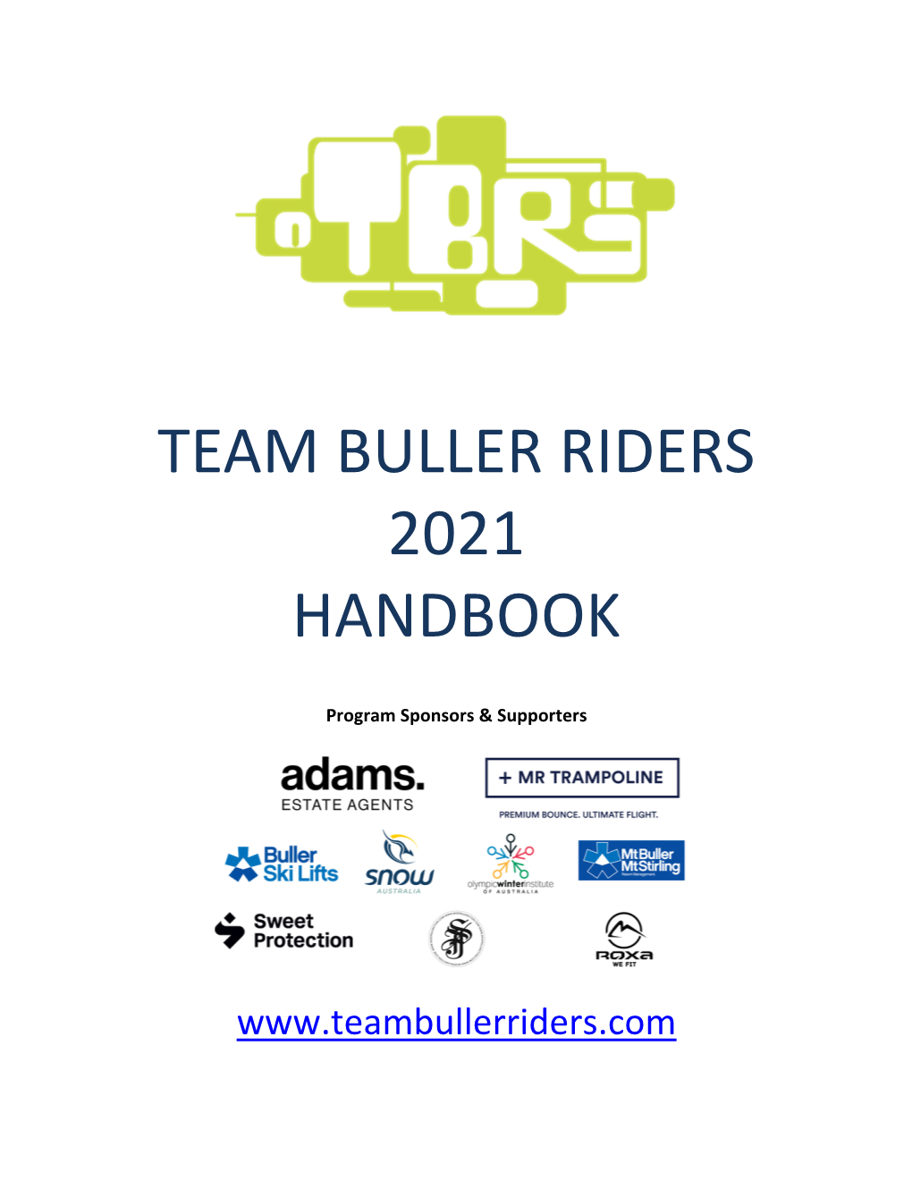 Team Buller Riders 2021 Handbook