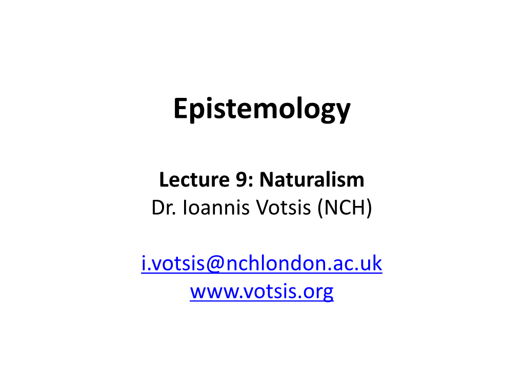 Epistemology