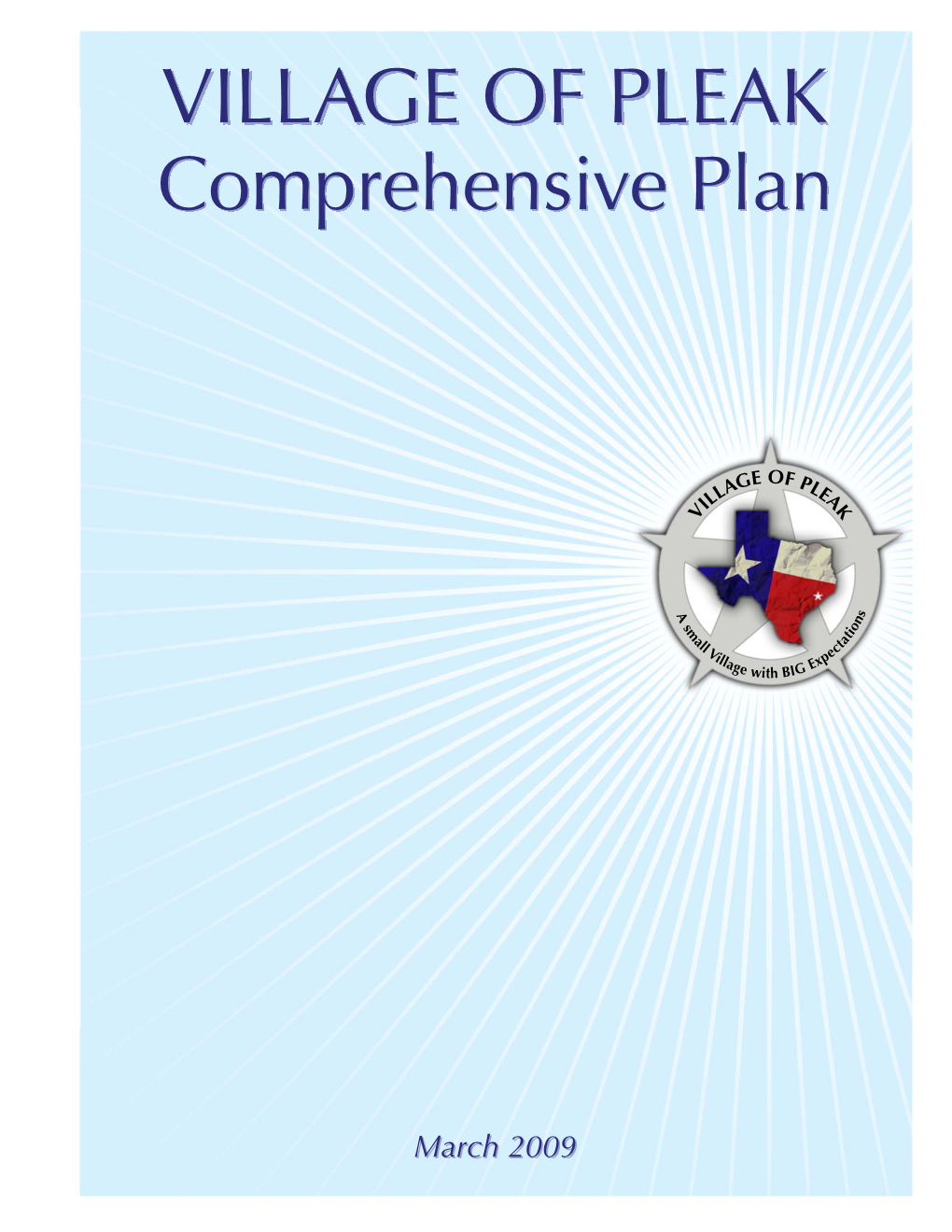 Village of Pleak Comprehensive Plan Completed Version.Indd