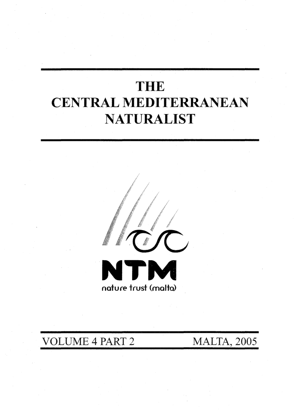 The Central Mediterranean Naturalist