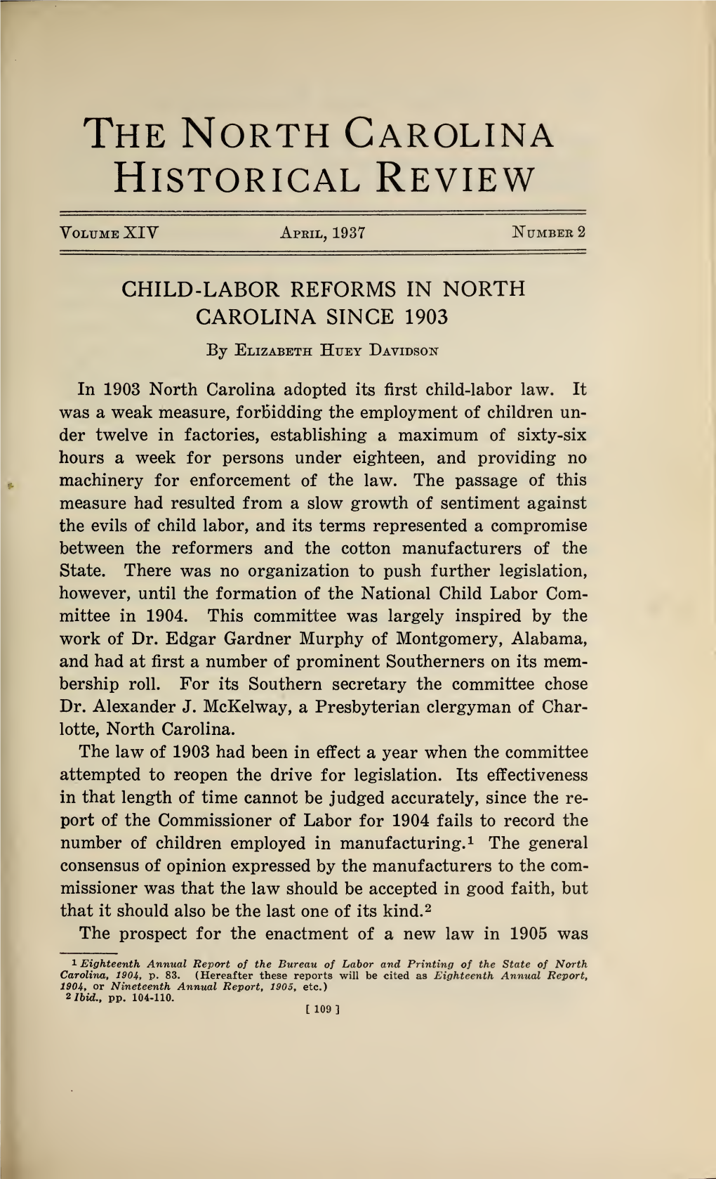 The North Carolina Historical Review